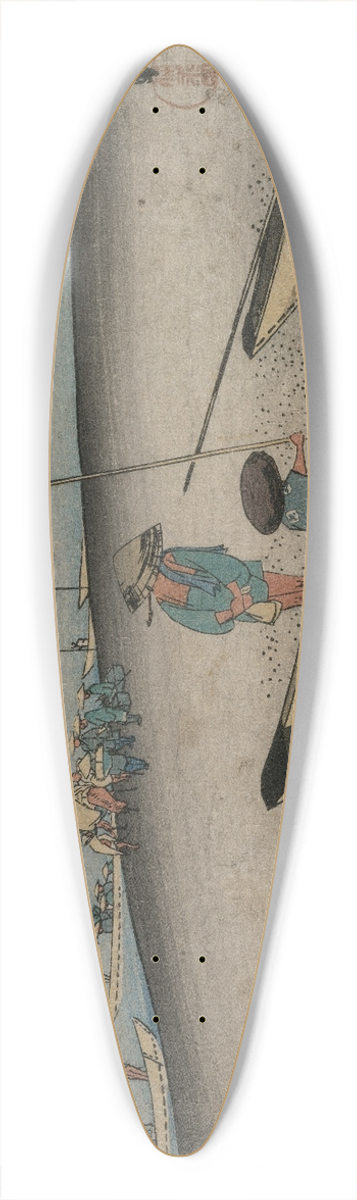 And Hiroshige - Picture of the Tenryu River near Mitsuke (Station 29), from the series Fifty-Three Stations of the Tokaido 39.3 inch art pintail longboard deck