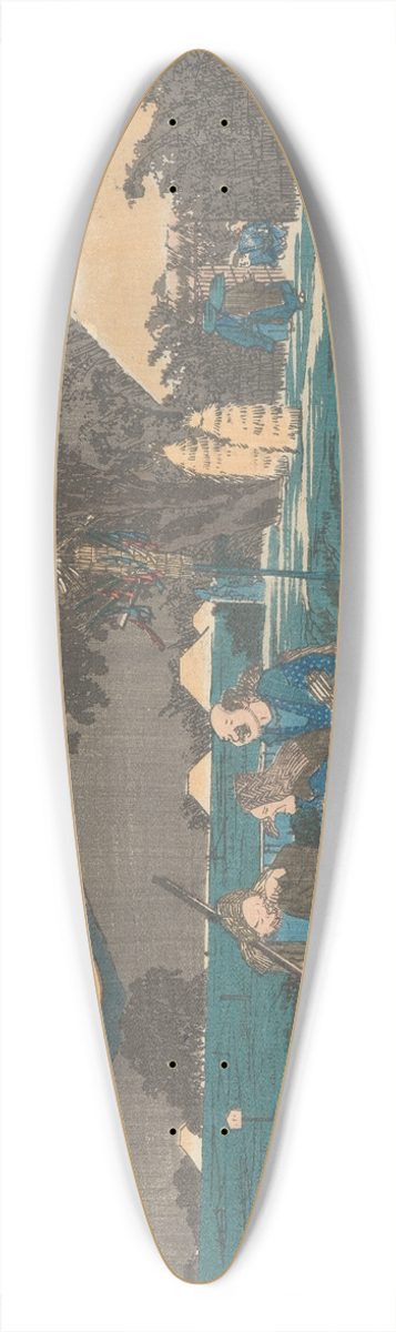 And Hiroshige - Three Ronin on Road 39.3 inch art pintail longboard deck