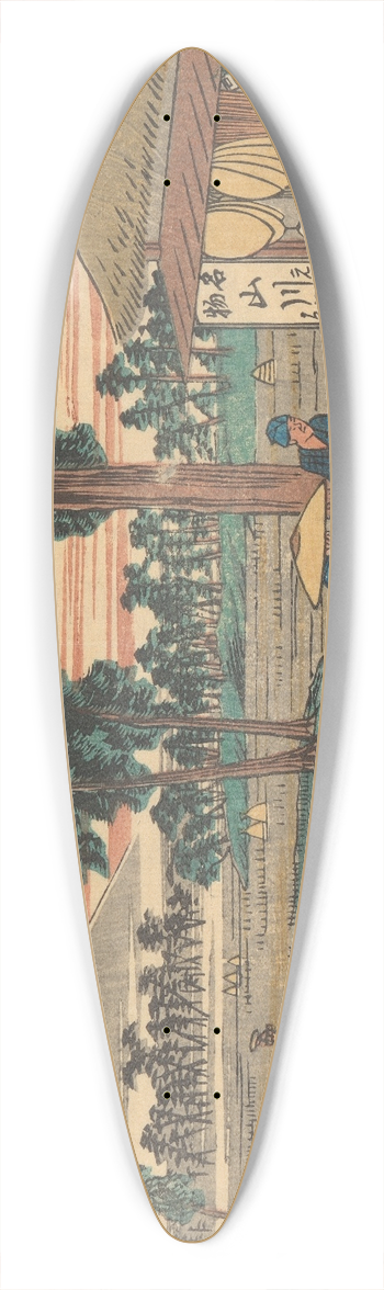 And Hiroshige - Yoshiwara 39.3 inch art pintail longboard deck