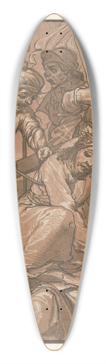 Andrea Andreani - Christ bearing theCross 39.3 inch art pintail longboard deck
