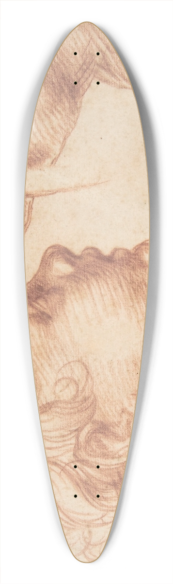 Andrea del Sarto - Studies of a Head and a Hand 39.3 inch art pintail longboard deck