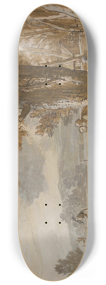 Benjamin West - A classical landscape 8.25 inch art skate deck
