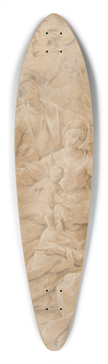 Andrea Sacchi - Holy Family 39.3 inch art pintail longboard deck