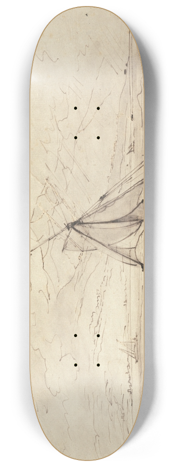 Benjamin West - A Squall off a Mountainous Coast 8.25 inch art skate deck