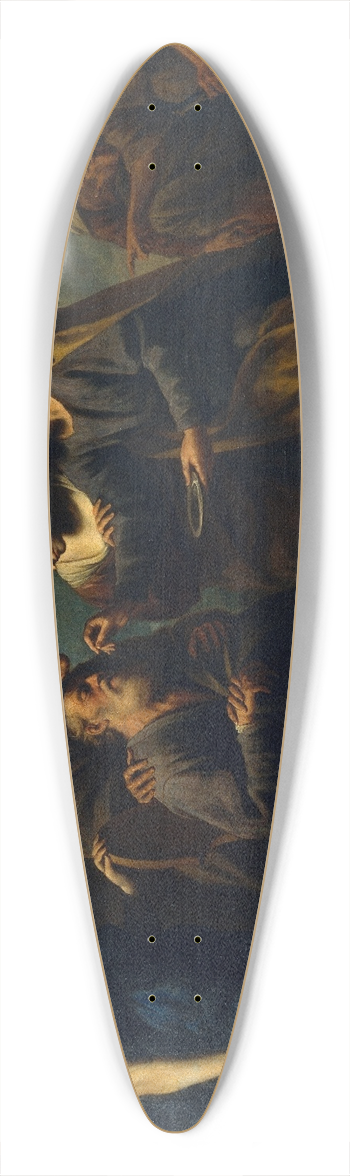 Andrea Vaccaro - Tobias Heals his Blind Father 39.3 inch art pintail longboard deck