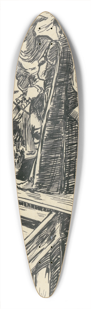 Andrej Kovik - 10.- Poprava 39.3 inch art pintail longboard deck