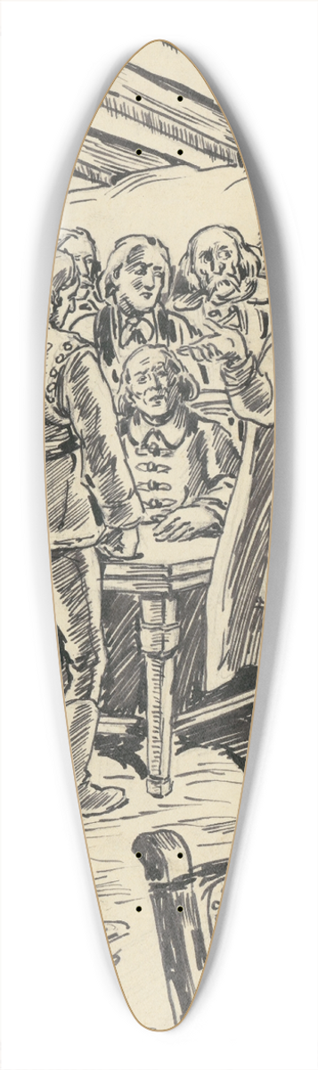 Andrej Kovik - 1.- Porada 39.3 inch art pintail longboard deck