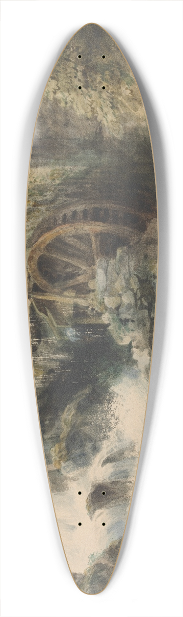 Andrew Nicholl - An Overshot Mill 39.3 inch art pintail longboard deck
