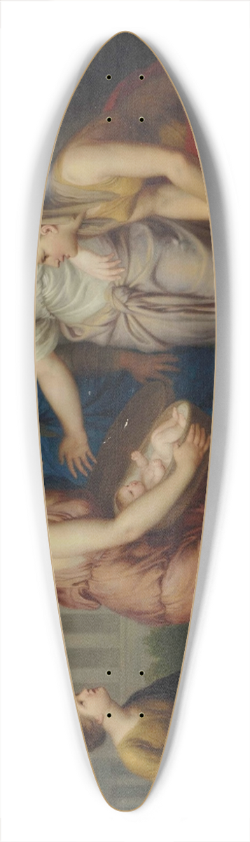 Andries Cornelis Lens - The Finding of Moses 39.3 inch art pintail longboard deck