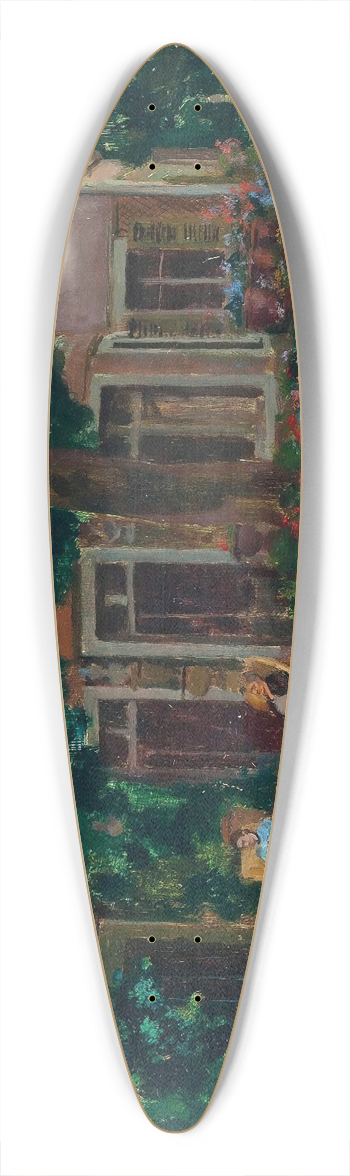 Andr Victor douard Devambez - Afternoon tea in the shade 39.3 inch art pintail longboard deck