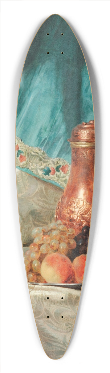 Andrzej Jerzy Mniszech - Still life with a chocolatier 39.3 inch art pintail longboard deck