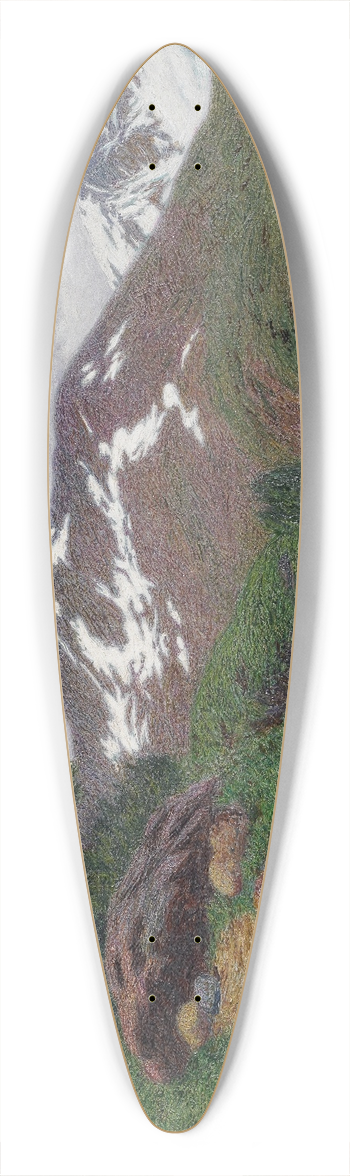 Angelo Morbelli - Paesaggio con larici 39.3 inch art pintail longboard deck