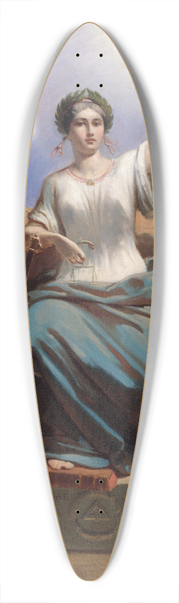 Ange-Louis Janet - La Rpublique 39.3 inch art pintail longboard deck
