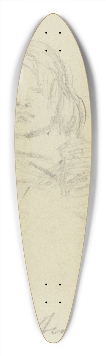 Angilbert Gbel - Childs bust from the front 39.3 inch art pintail longboard deck