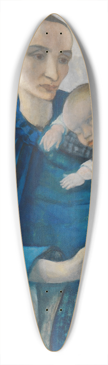 Anita Re - Blaue Frau 39.3 inch art pintail longboard deck