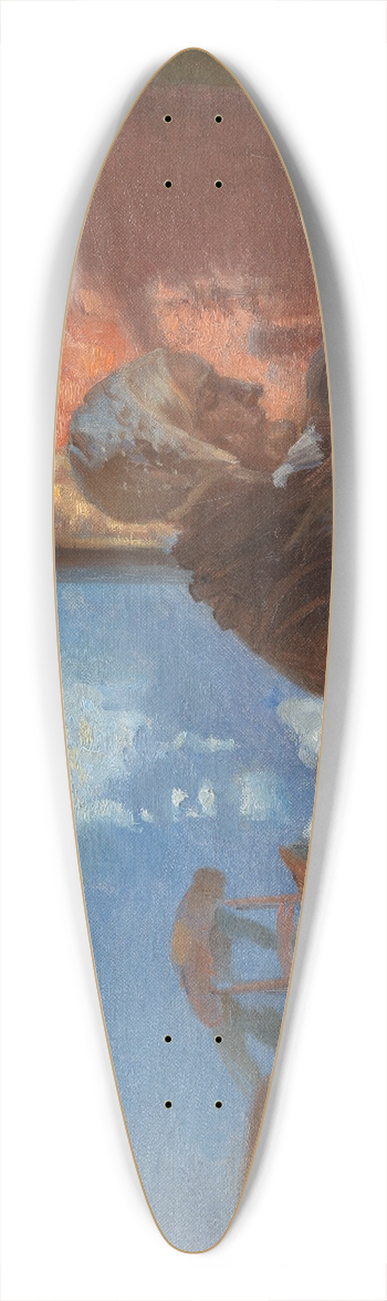 Anna Ancher - The Artists Mother Ane Hedvig Brndum in the Red Room 39.3 inch art pintail longboard deck