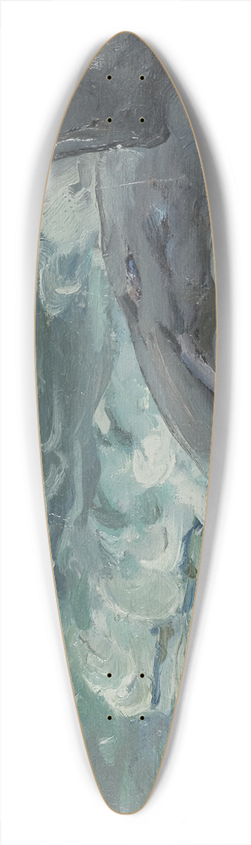 Anna Boberg - Beach. Study from North Norway 39.3 inch art pintail longboard deck