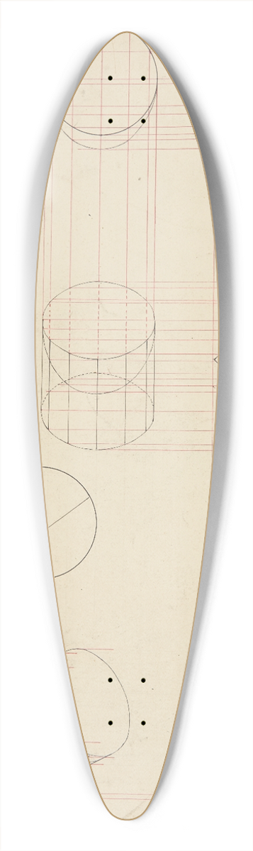 Anna Lejmann - Geometriske konstruktioner 39.3 inch art pintail longboard deck