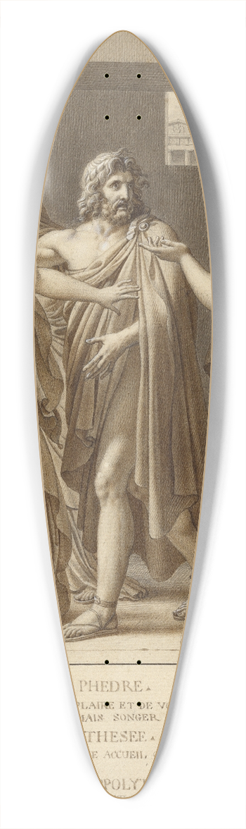 Anne Louis Girodet-Trioson - Phaedra Rejecting the Embraces of Theseus 39.3 inch art pintail longboard deck