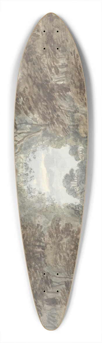 Anne Rushout - Garden Temple, Wanstead Grove 39.3 inch art pintail longboard deck