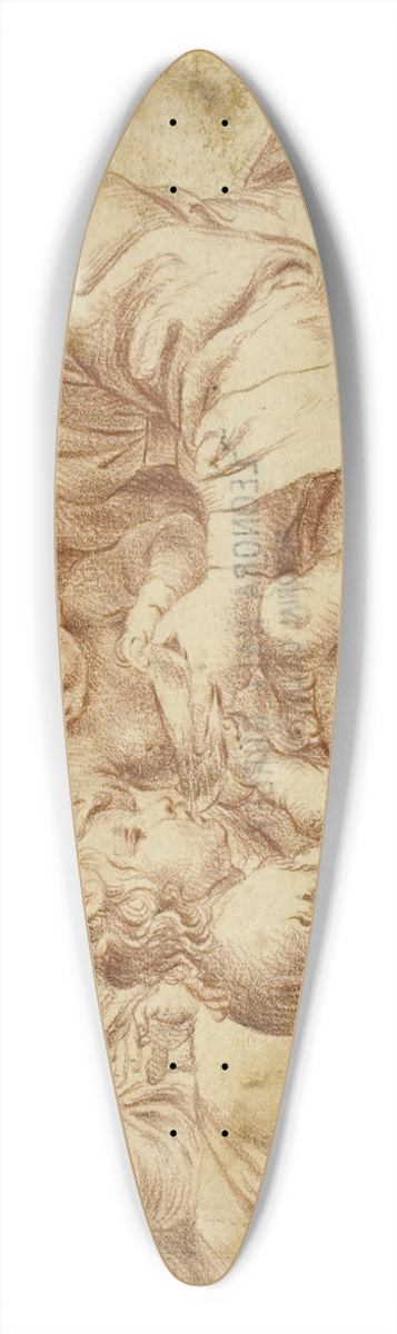 Annibale Carracci - Madonna and Child with Saints Elizabeth and John the Baptist 39.3 inch art pintail longboard deck