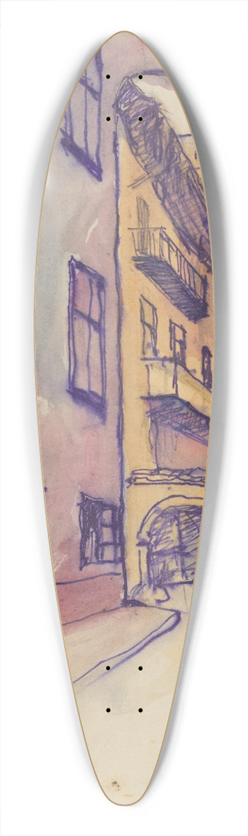 Anny Dollschein - Huser 39.3 inch art pintail longboard deck
