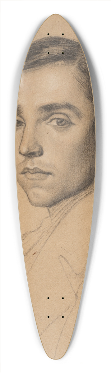 Anselm Feuerbach - Portrait of a young man 39.3 inch art pintail longboard deck