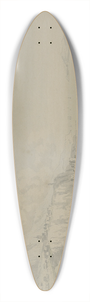 Anthony Devis - Coastal scene 39.3 inch art pintail longboard deck