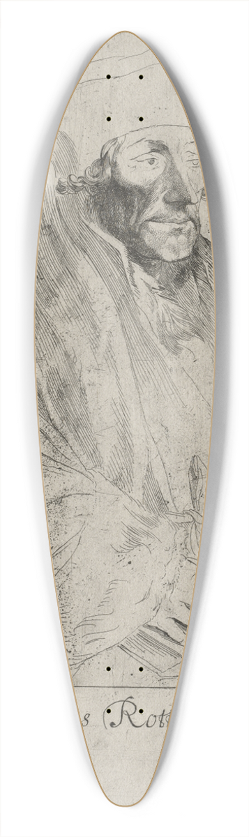 Anthony van Dyck - Desiderius Erasmus of Rotterdam 39.3 inch art pintail longboard deck