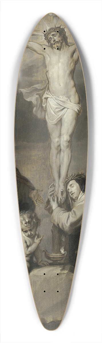 Anthony van Dyck - The Crucified Christ Adored By Saints Dominic And Catherine Of Siena 39.3 inch art pintail longboard deck