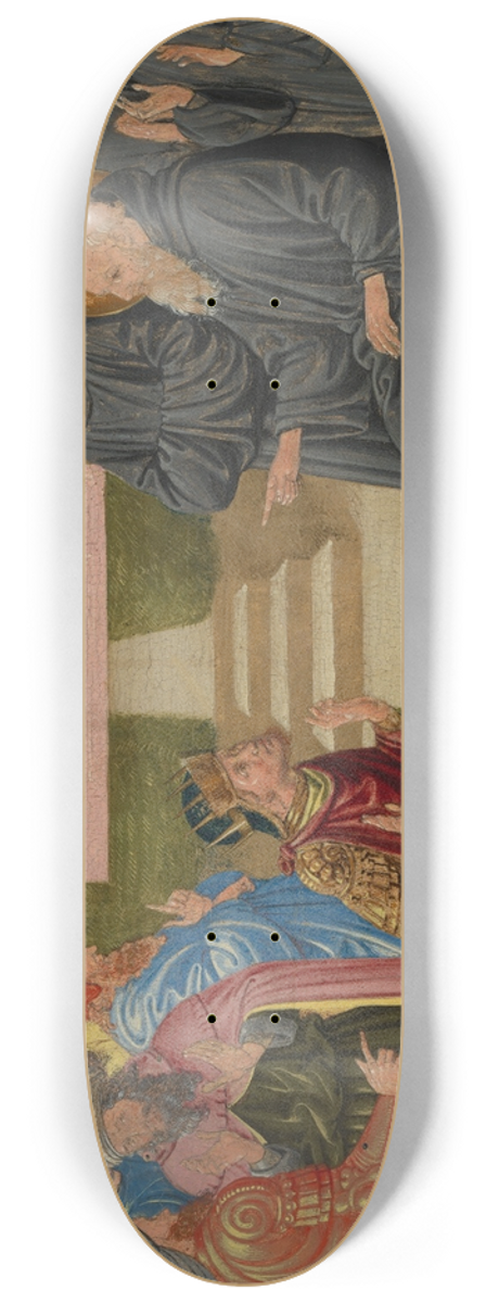 Benozzo Gozzoli - Totila before Saint Benedict 8.25 inch art skate deck
