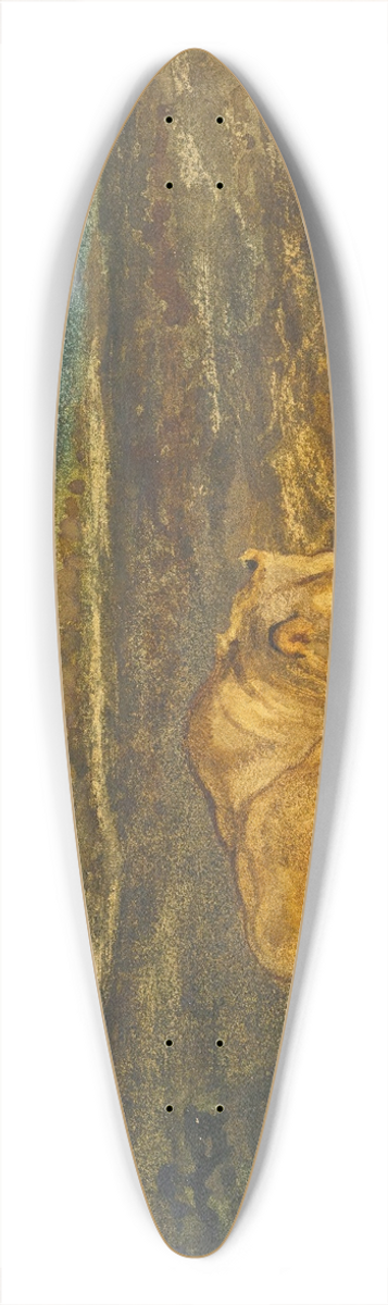 Antoine-Louis Barye - Lion Endormi 39.3 inch art pintail longboard deck