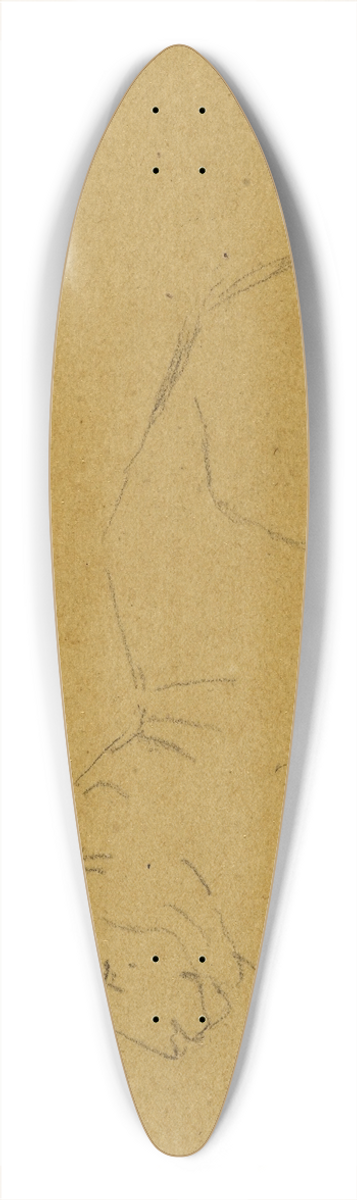 Antoine-Louis Barye - Tigre de profil couch  gauche 39.3 inch art pintail longboard deck