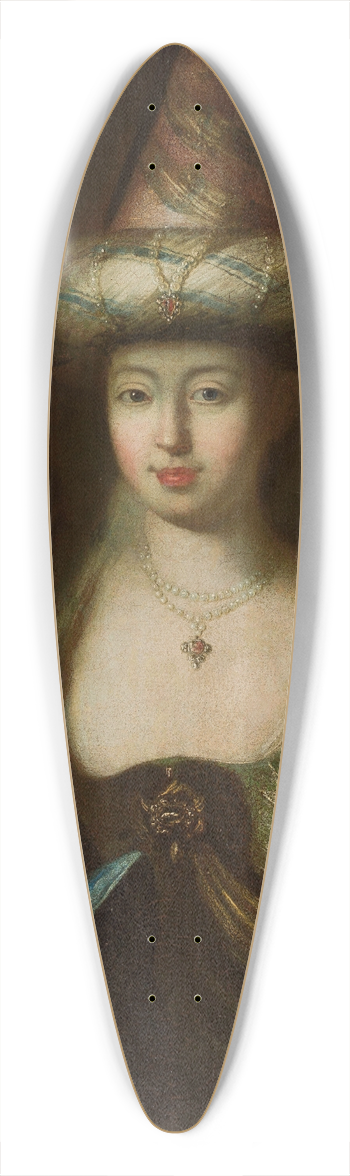Antoine Pesne - Portrait of a man in an Oriental costume 39.3 inch art pintail longboard deck
