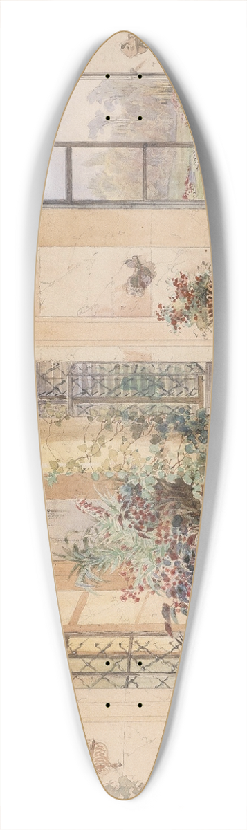 Anton Altmann the younger - Sala Terrena in einem Schlchen 39.3 inch art pintail longboard deck