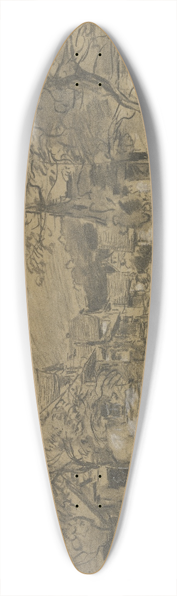 Anton Burger - Partie aus Falkenstein im Taunus 39.3 inch art pintail longboard deck