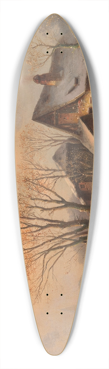 Anton Doll - Schlittschuhlufer im winterlichen Moorenweis 39.3 inch art pintail longboard deck