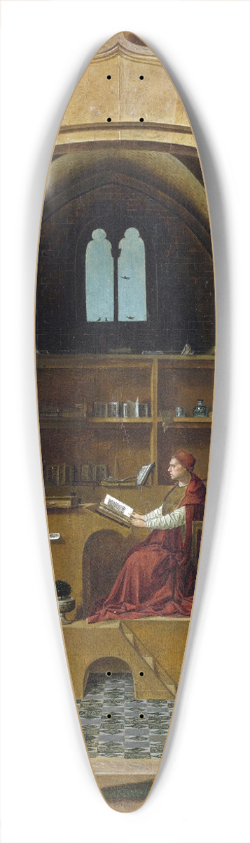 Antonello da Messina - St. Jerome in His Study 39.3 inch art pintail longboard deck