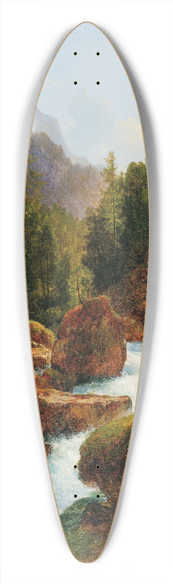 Anton Hansch - A Mountain Torrent 39.3 inch art pintail longboard deck