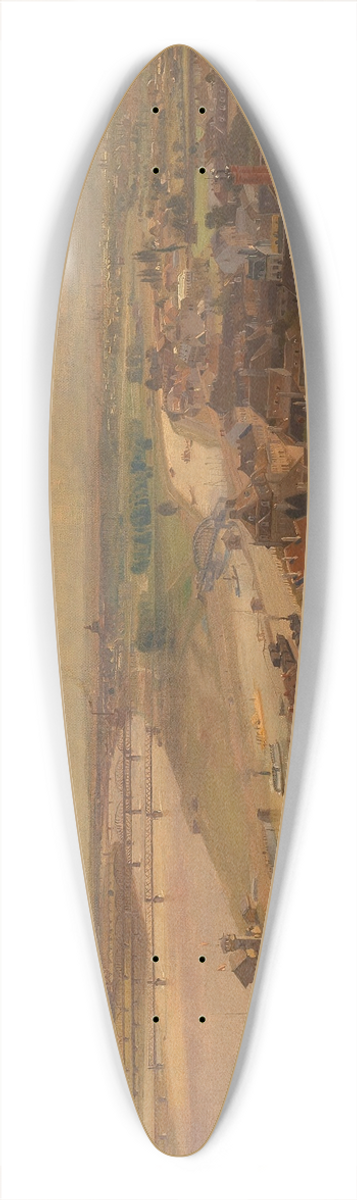 Anton Hlavacek - Ansicht der Stadt Wien und der regulierten Donau von Nussdorf aus 39.3 inch art pintail longboard deck