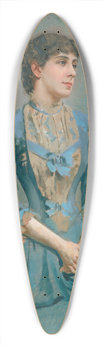 Antoni Caba - Portrait Of Llusa Dulce I Tresserra, Marquise Of Castellflorite 39.3 inch art pintail longboard deck