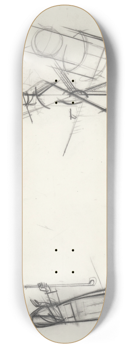 Bernard Boutet de Monvel - Luc surprised by a painting by Jean Metzinger 8.25 inch art skate deck