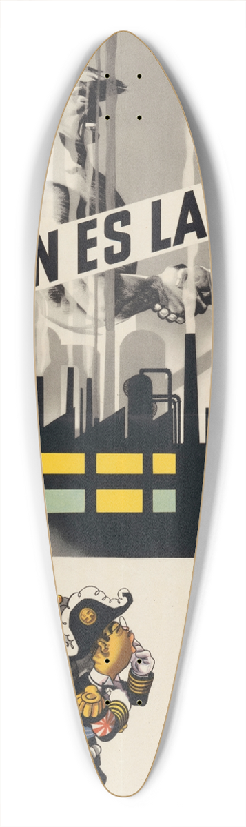 Antonio Arias Bernal - La Unin es la Fuerza 39.3 inch art pintail longboard deck