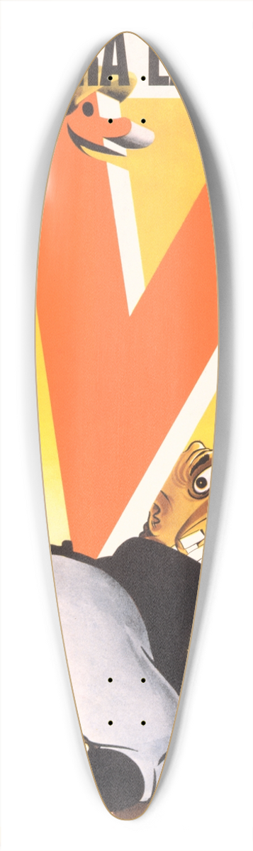 Antonio Arias Bernal - Unidos para la victoria 39.3 inch art pintail longboard deck