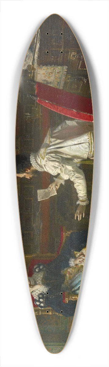 Antonio Barzaghi-Cattaneo - Tasso Reads His liberated Jerusalem To Princess Eleonora Deste 39.3 inch art pintail longboard deck