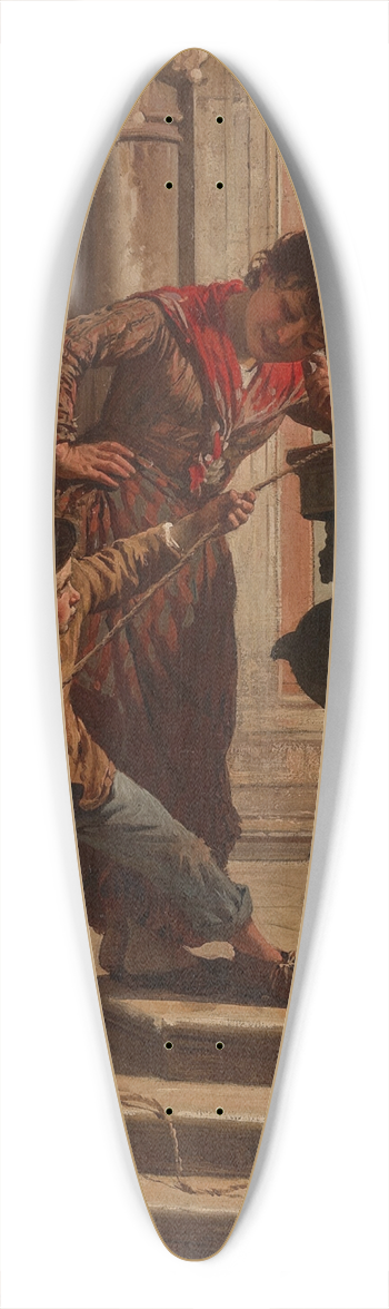 Antonio Ermolao Paoletti - Helping Hand 39.3 inch art pintail longboard deck
