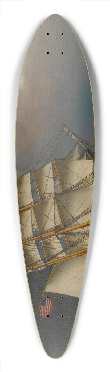 Antonio Jacobsen - The Barque Vigilant 39.3 inch art pintail longboard deck