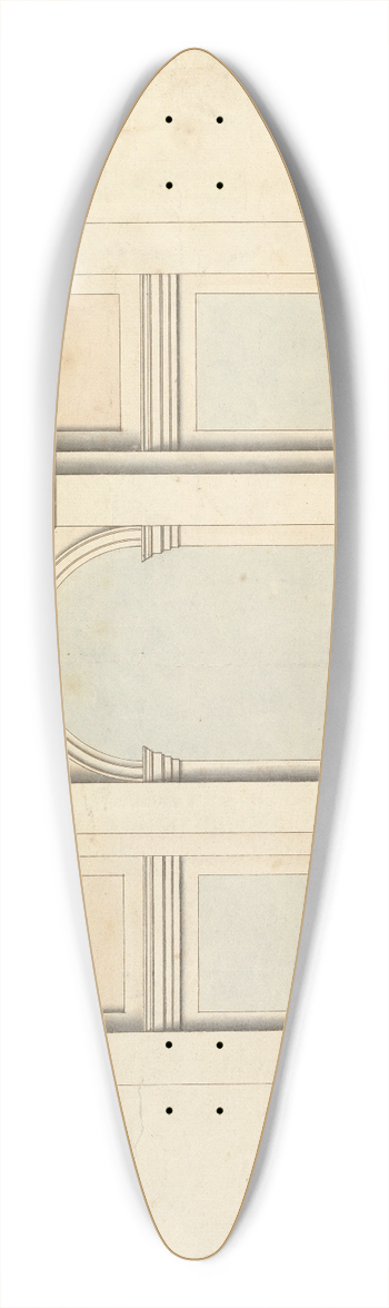 Antonio Maria Visentini - Elevation of Wall Decoration in the Villa Medici 39.3 inch art pintail longboard deck