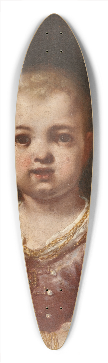 Antonio Mercurio Amorosi - Girl Holding a Bunch of Grapes 39.3 inch art pintail longboard deck