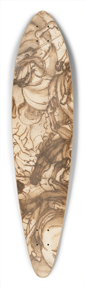 Antonio Tempesta - A battle scene 39.3 inch art pintail longboard deck